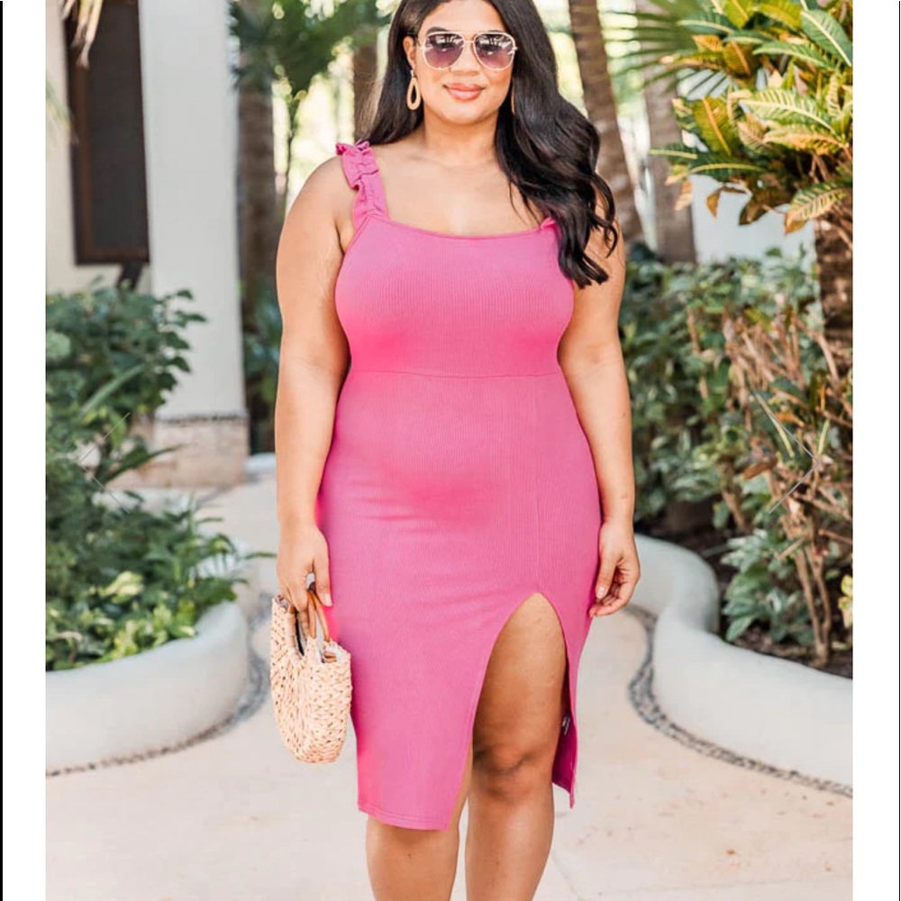 Pink Lilly “Alone Tonight” midi dress